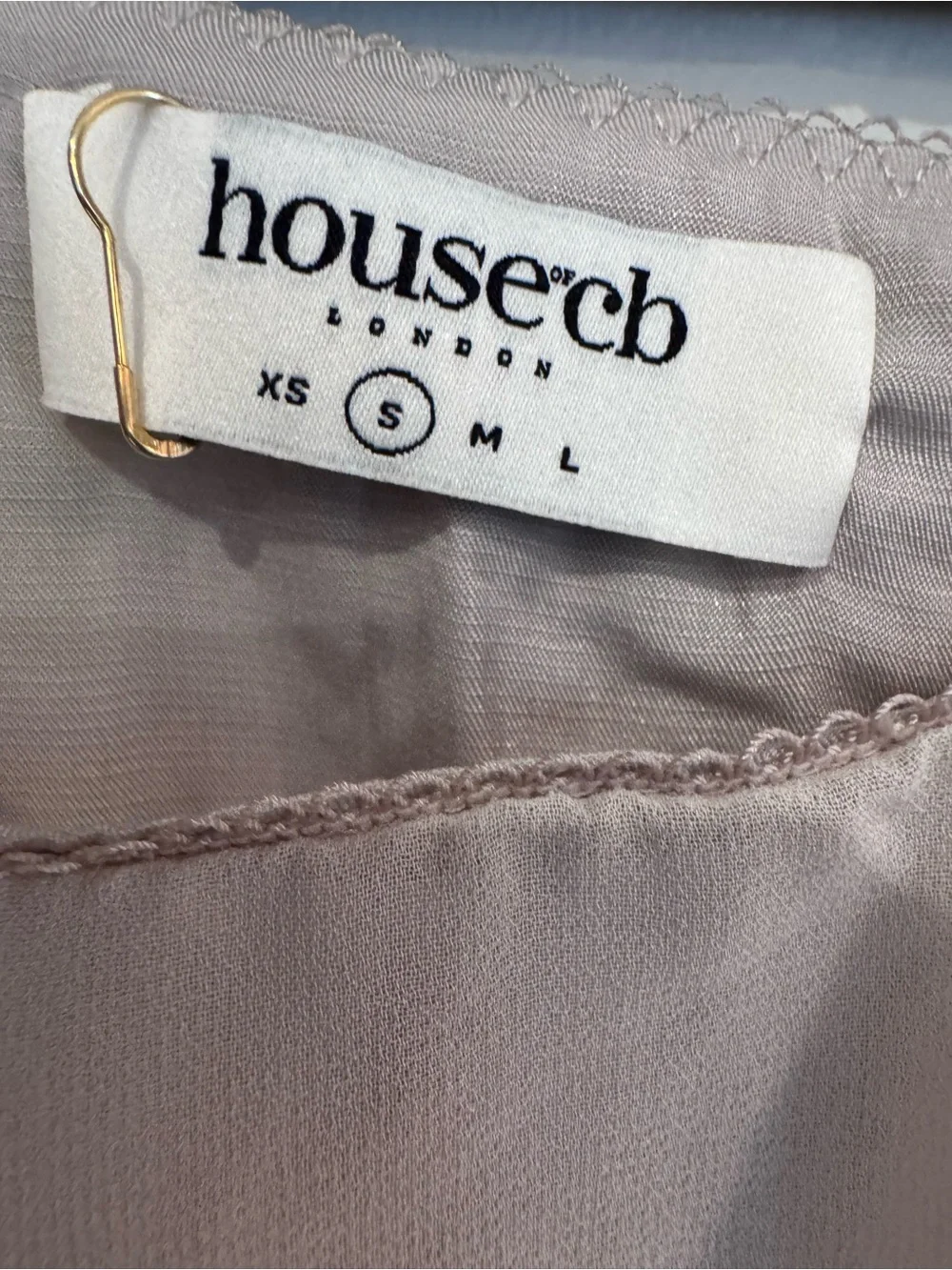 House of CB Amal beaded appliqué georgette midi skirt size small
